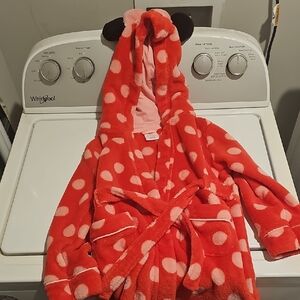 Kids Red Polka Dot Hooded Robe